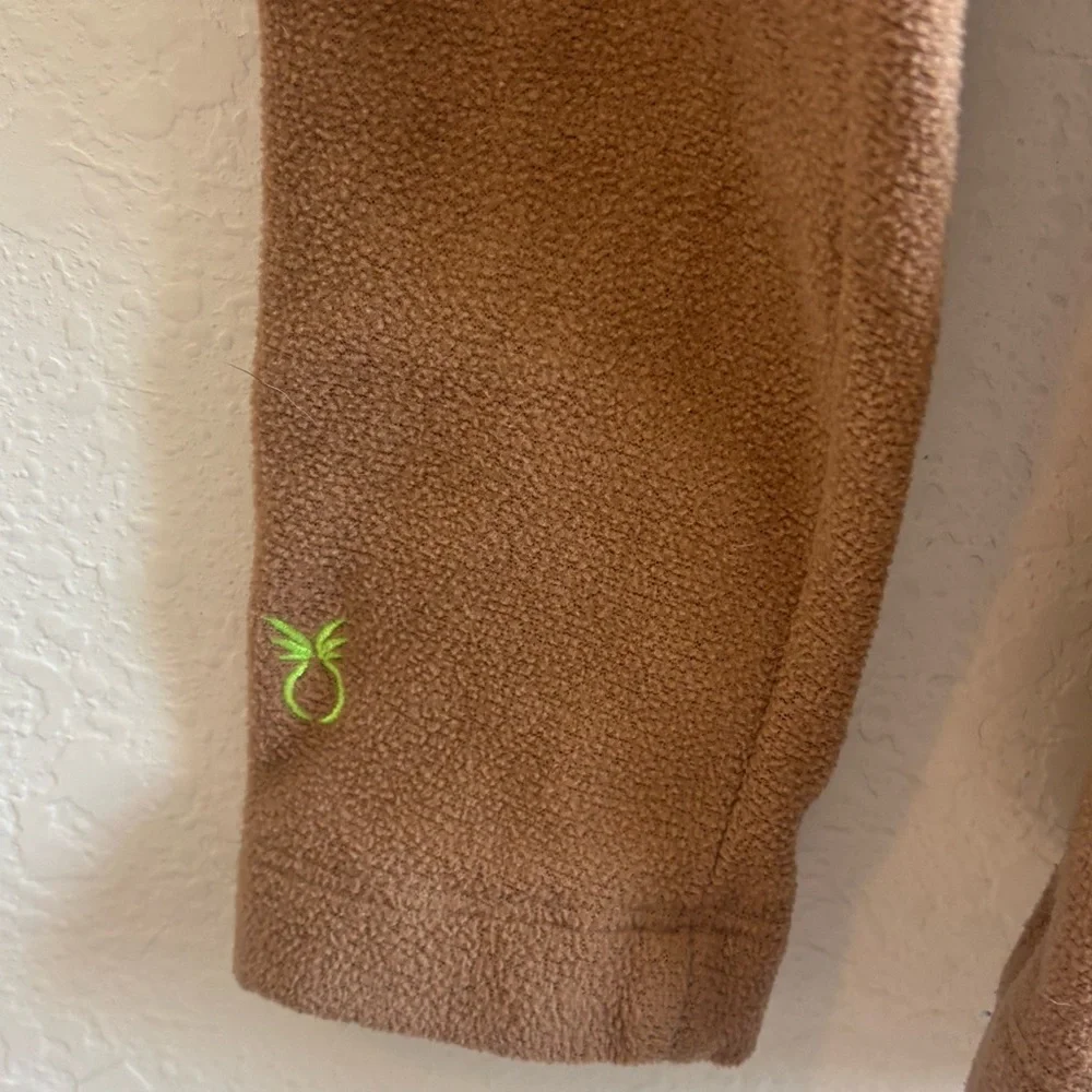 Dudley Stephens Park Slope Camel Vello Fleece Sweater Top Size Small